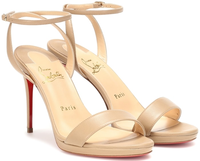 Christian Louboutin Loubi Queen 120 Sandals In Rose-pink Patent Leather In  Red | ModeSens