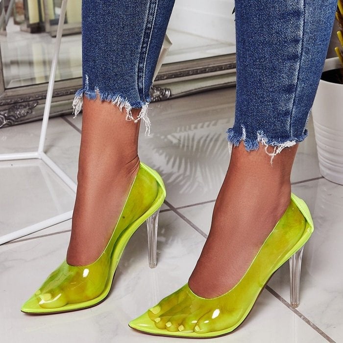 Nuclear Perspex Court Heels