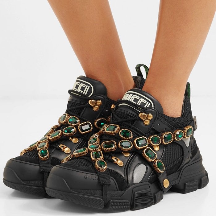 gucci flashtrek sneakers outfit