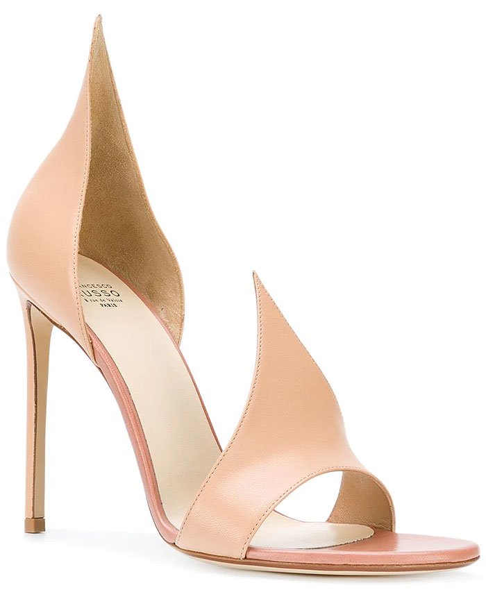 Francesco Russo 'Flame' sandals beige leather