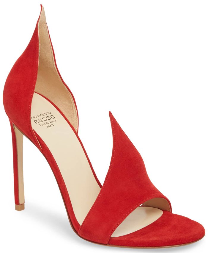 Francesco Russo 'Flame' sandals red suede