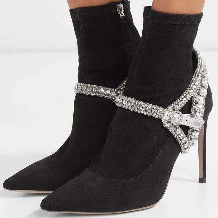 Lorena Crystal-Embellished Sock Boots and Sandals by Sophia Webster