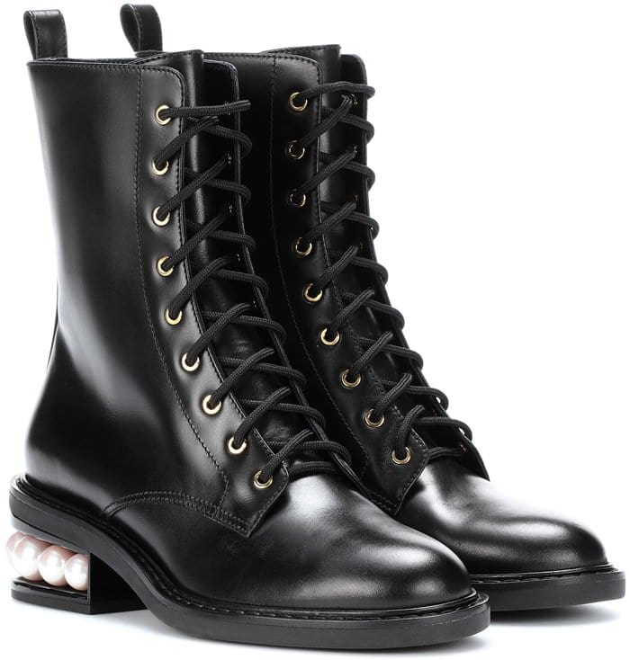 'Casati Pearl' Leather Biker Boots