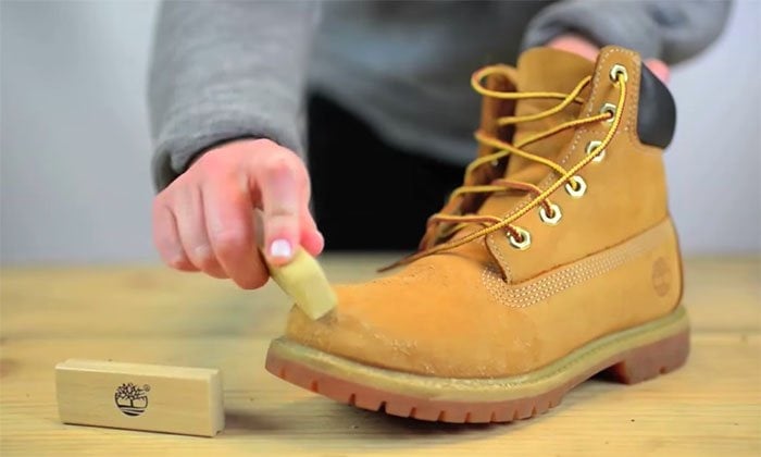 how to clean grey timberland boots