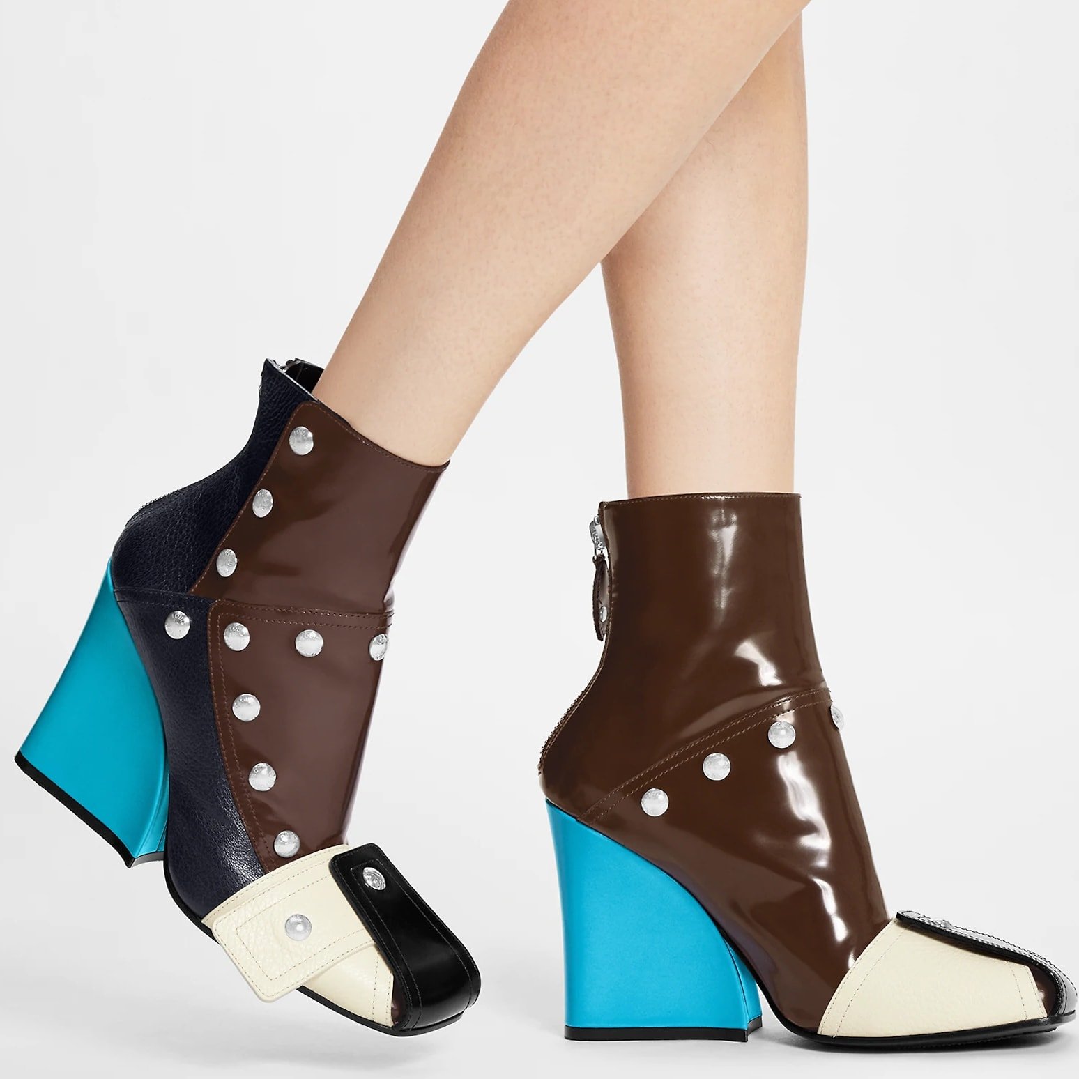 Chiara Ferragni Rocks LV's Patti Wedge Ankle Boots in Paris
