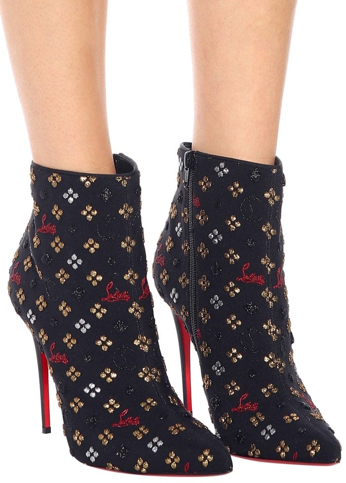 Metro Graffiti-Print Patent Leather So Kate Booties by Christian Louboutin