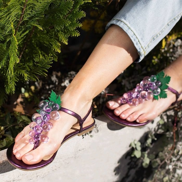 Straight from the grapevine, these sandals are a seriously sweet update on an everyday style