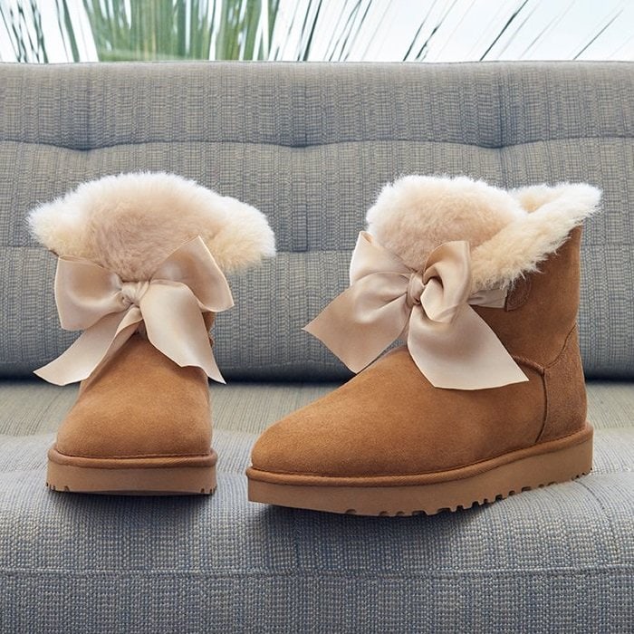 Gift Sheepskin Gita Bow Mini Boots by 