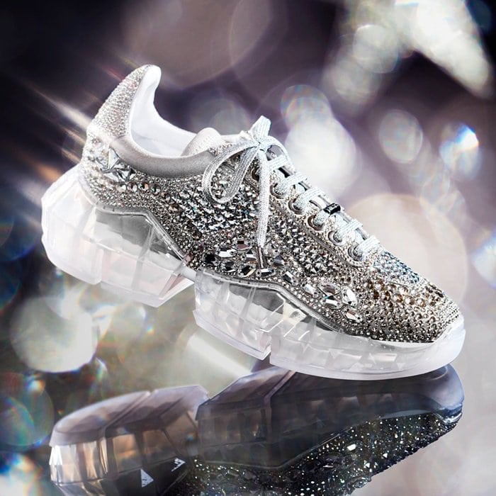 $5,500 Crystal Shimmer Sneakers With 