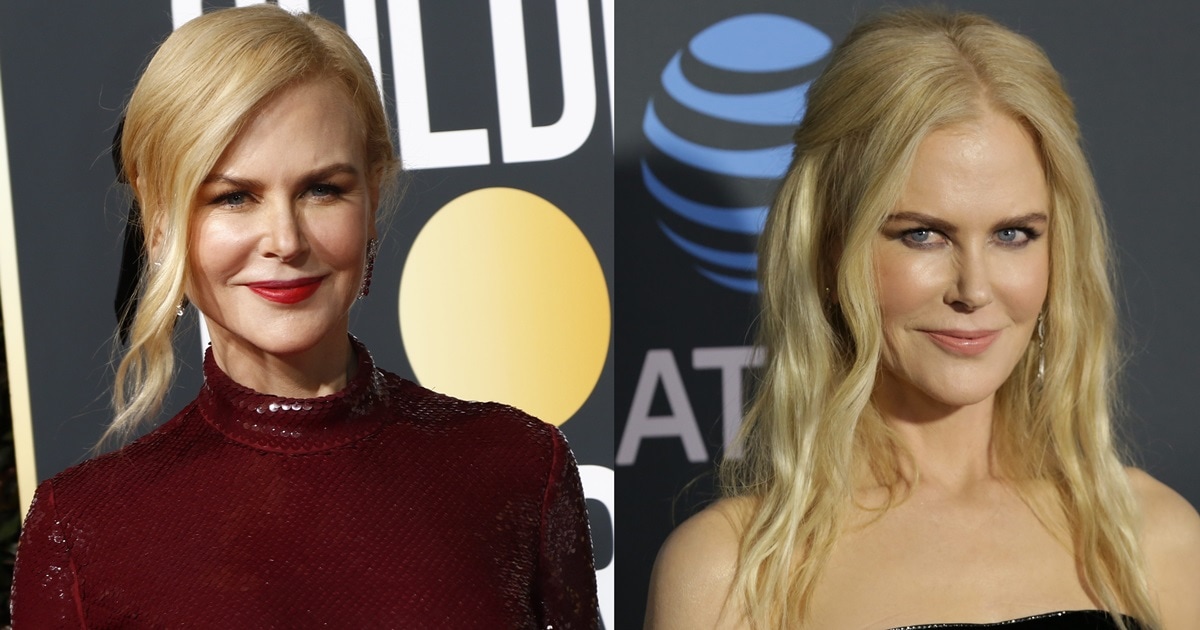 Nicole Kidman's Horrible Hairstyle in Strapless Monochrome 