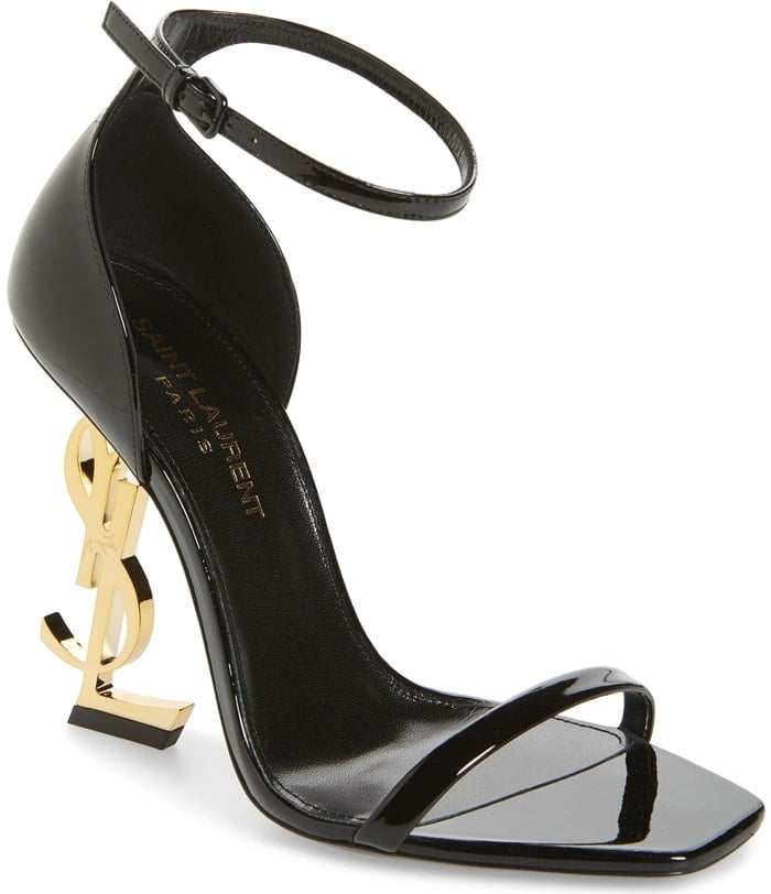 black and gold ysl heels