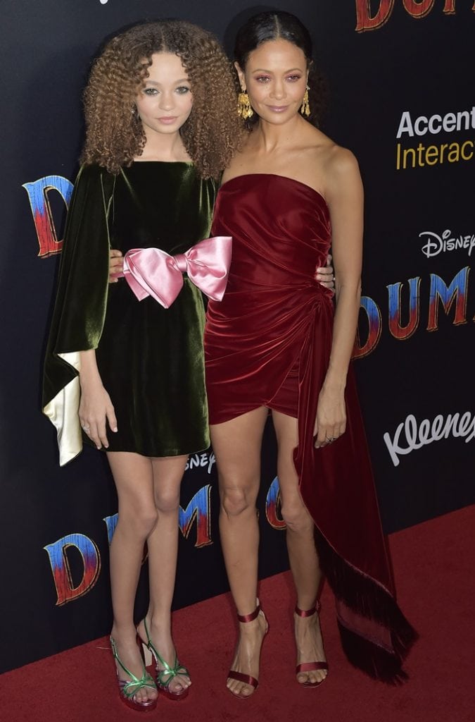 Nico Parker Joins Mother Thandie Newton at Dumbo Premiere and Party