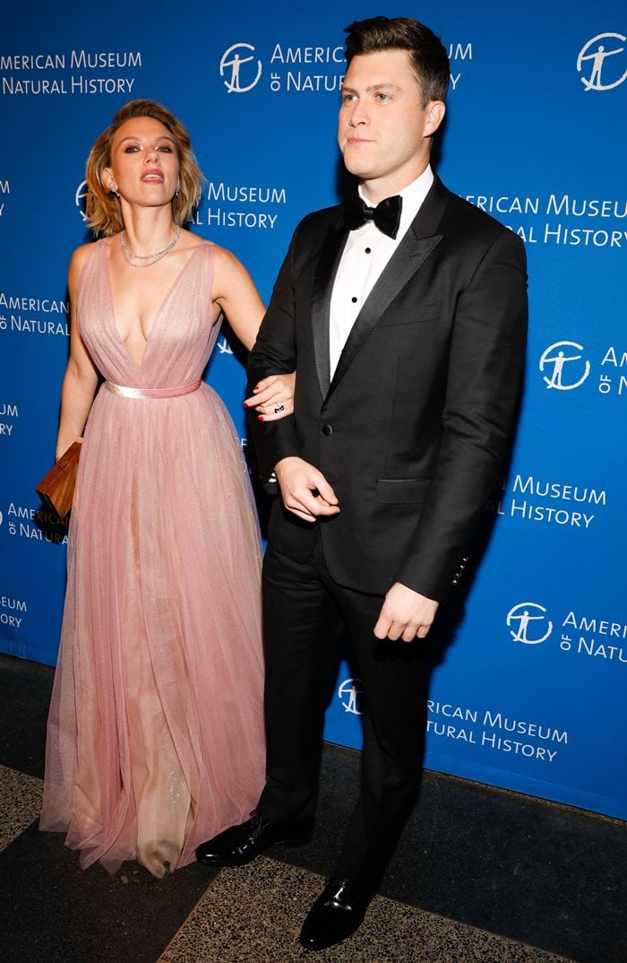 Scarlett Johansson and Colin Jost at the 2018 American Museum of Natural History Gala in New York City on November 15, 2018