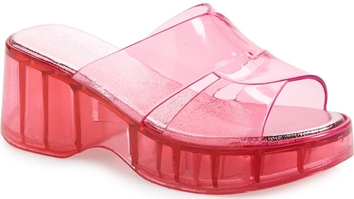 hot pink jelly slides