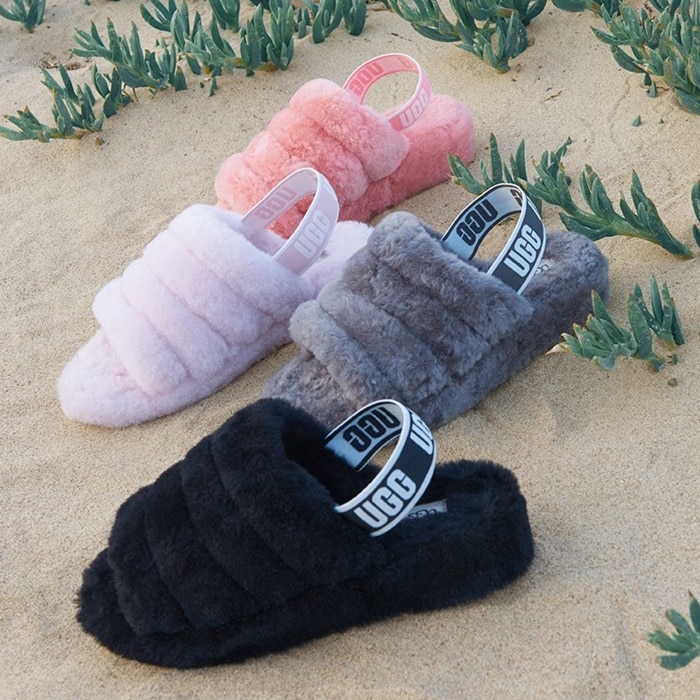 ugg fluff slippers multicolor
