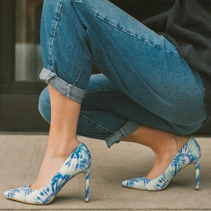 nine west light blue heels