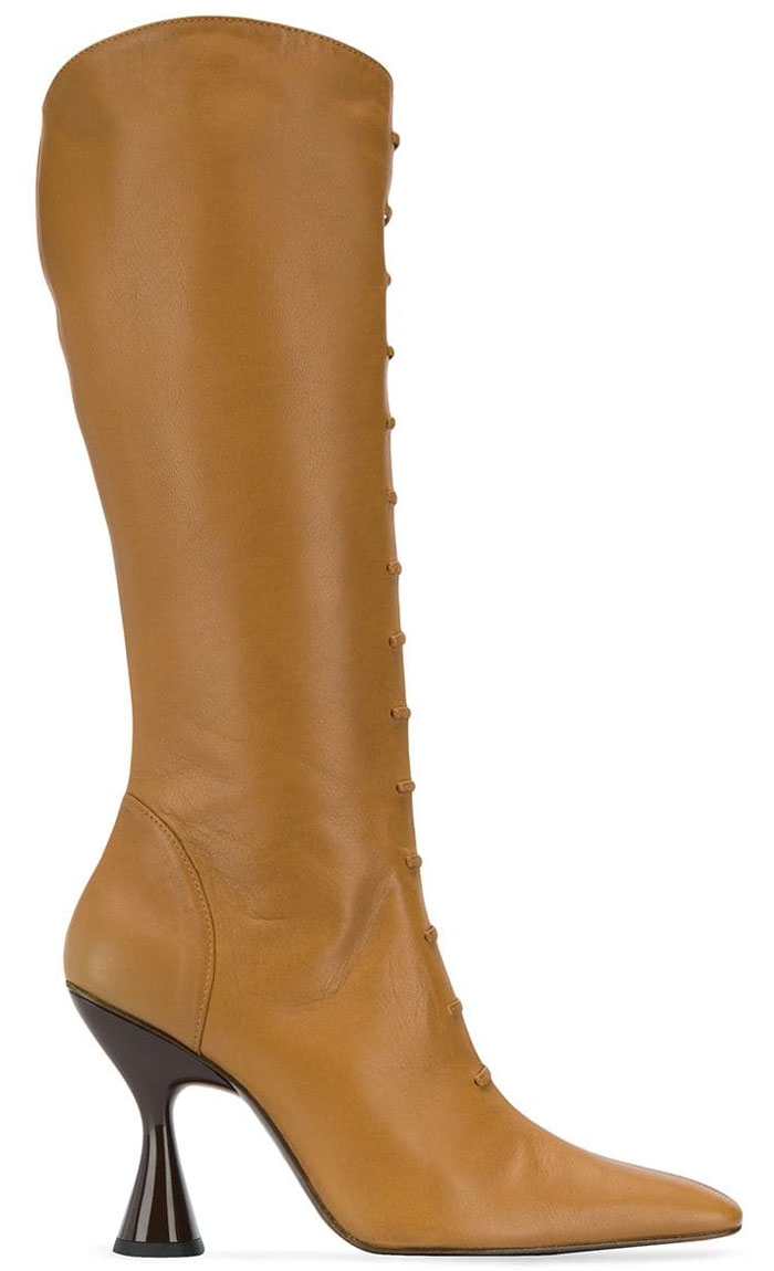 Dorateymur Stainless Lace-Up Boots in Tan Leather