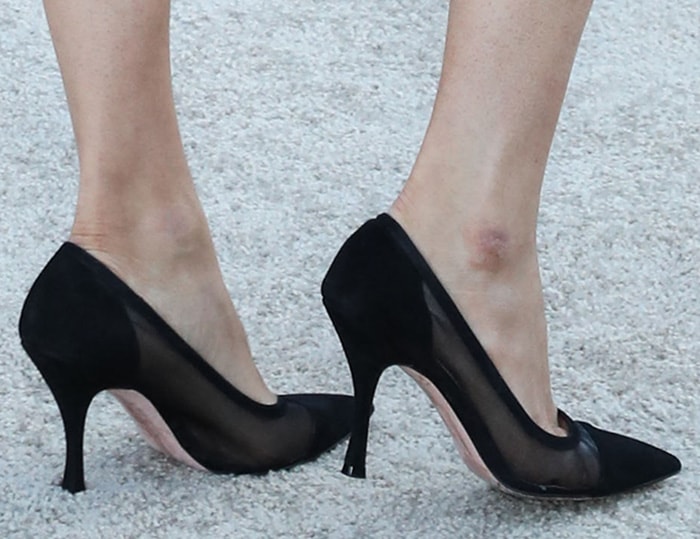 Lauren Parsekian opted for sexy yet refined pumps by Stuart Weitzman