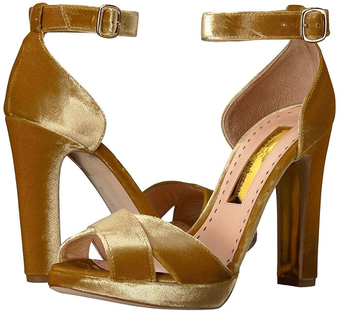 Meadow Metallic Velvet Platform Sandals