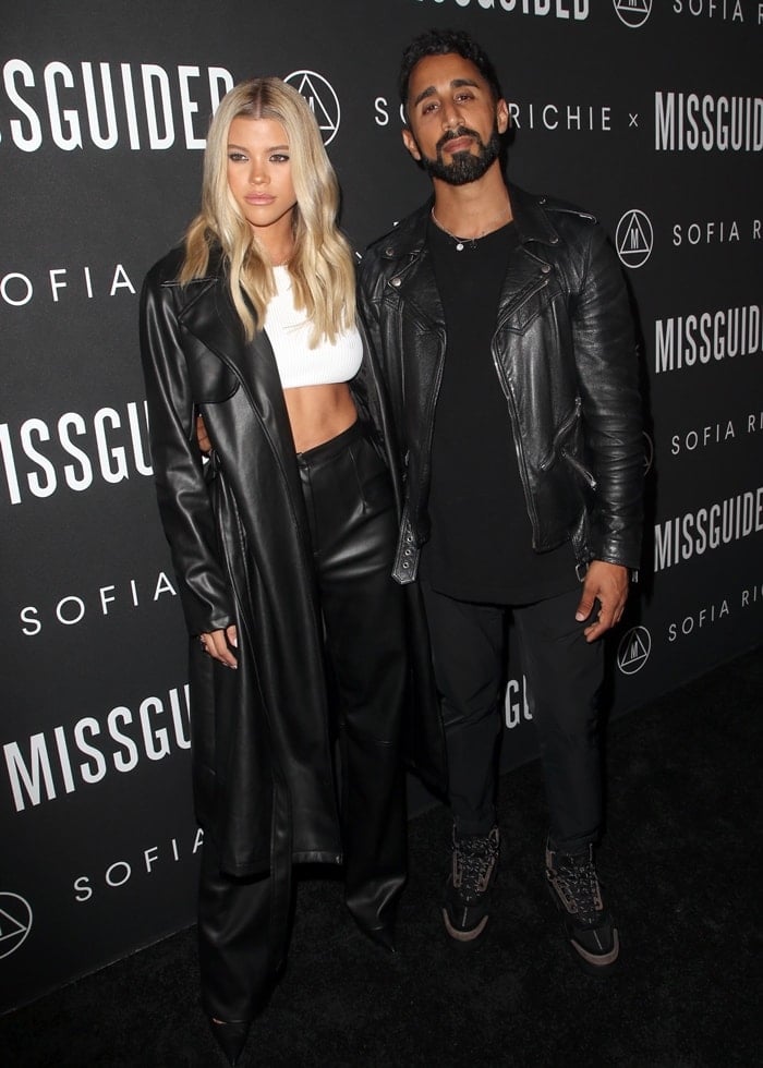 Nitin Passi, who has a net worth of £250 million, posing with Sofia Richie at the Missguided collection launch party