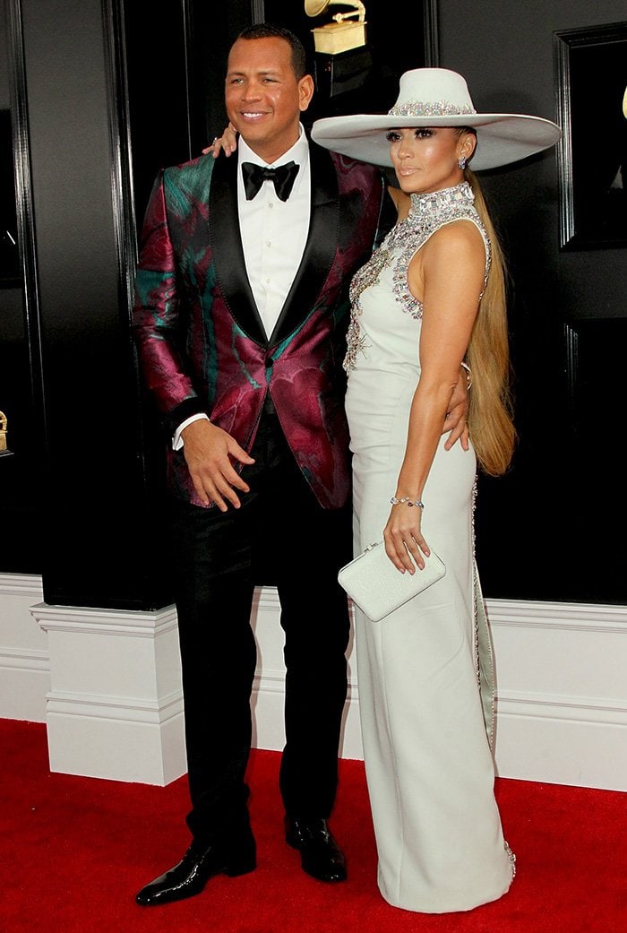 Alex Rodriguez and Jennifer Lopez at the 61st Annual Grammy Awards held at the Staples Center in Los Angeles on February 10, 2019