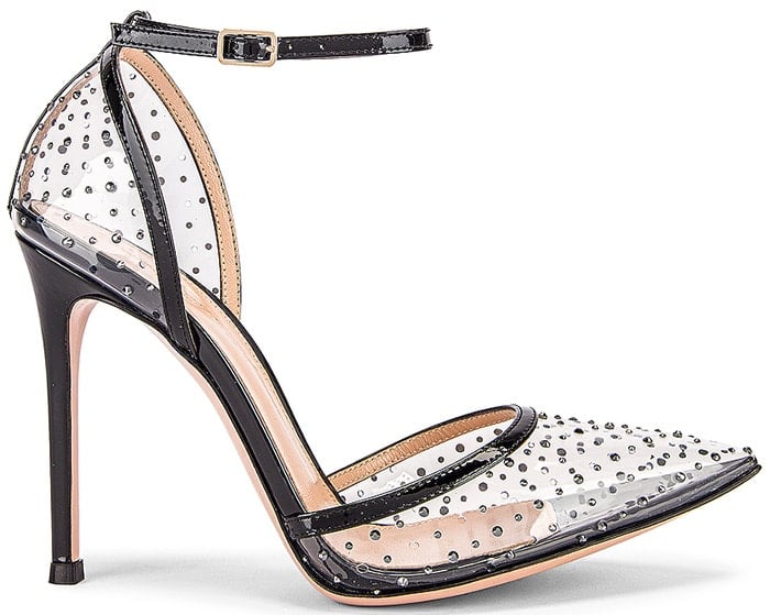 Gianvito Rossi PVC Crystal-Embellished Pumps