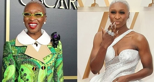 Cynthia Erivo Shines in Vera Wang and Versace at the 2020 Oscars