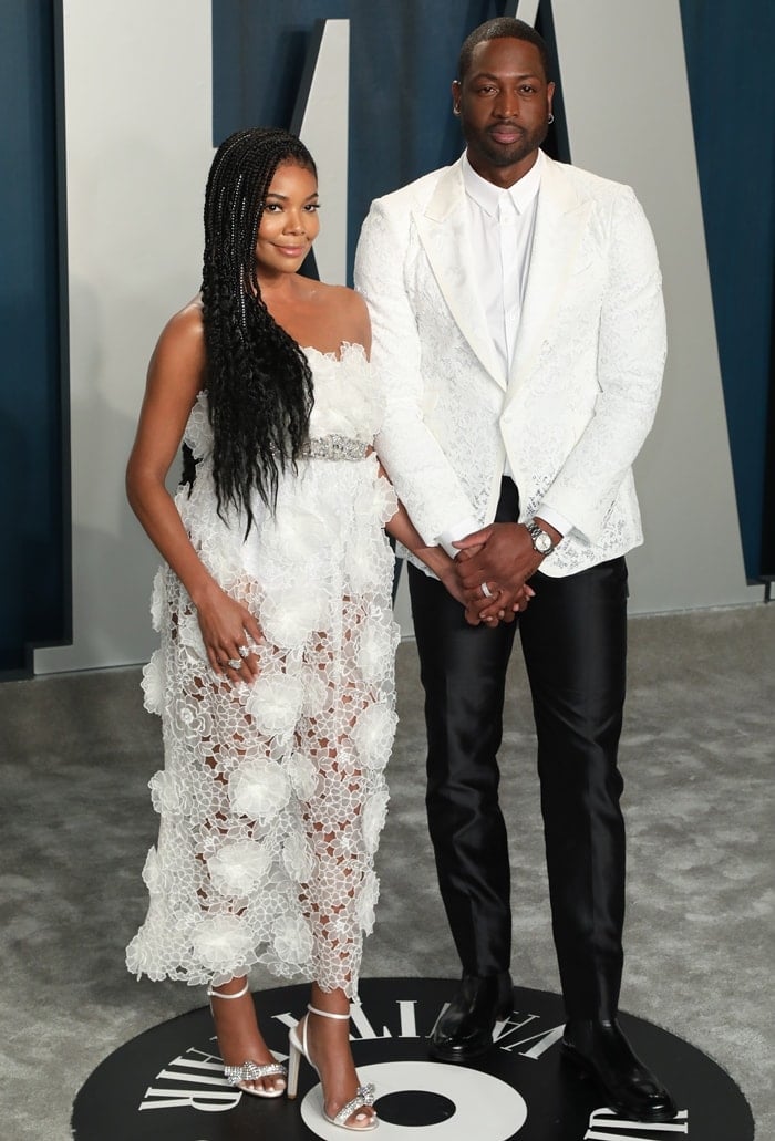 Gabrielle Union and Dwyane Wade attend the 2020 Vanity Fair Oscar Party