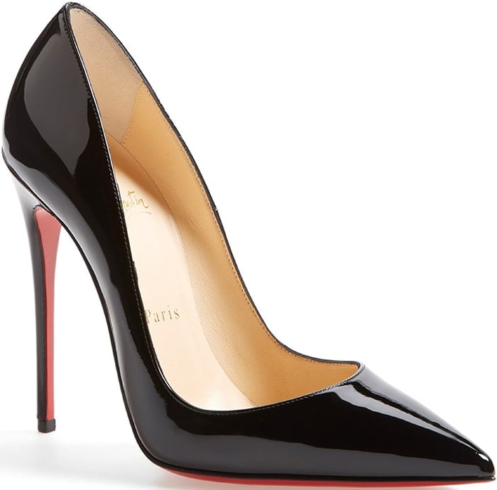 Black Patent Christian Louboutin So Kate Pumps