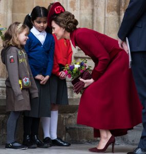 Kate Middleton Is Class Act in Fascinator Hat With Hand-Made Silk Camellias