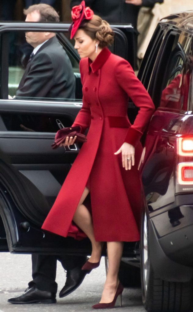 Kate Middleton Is Class Act in Fascinator Hat With Hand-Made Silk Camellias