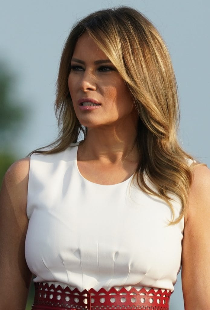 Melania Trump Celebrates Fourth of July in Christian Louboutin Ballalla ...