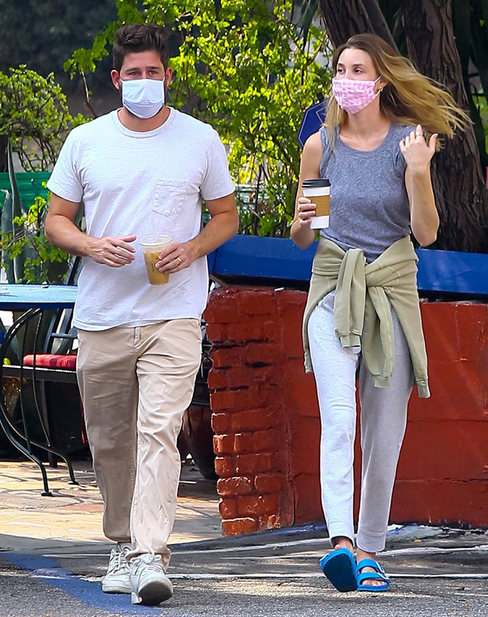 Whitney Port Wears Ugly Sandal Trend On Coffee Run With Husband Tim ...