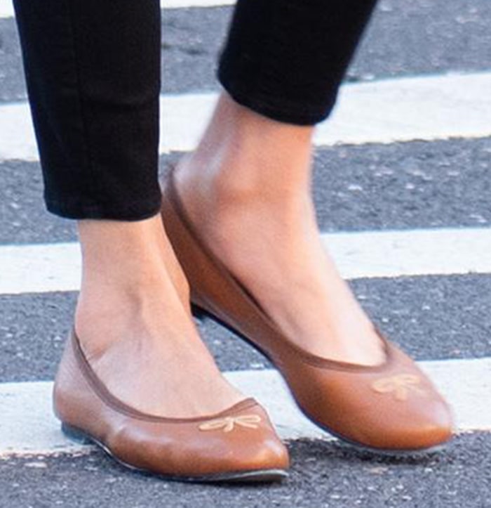 Nicky Hilton slips into her favorite French Sole ballet flats