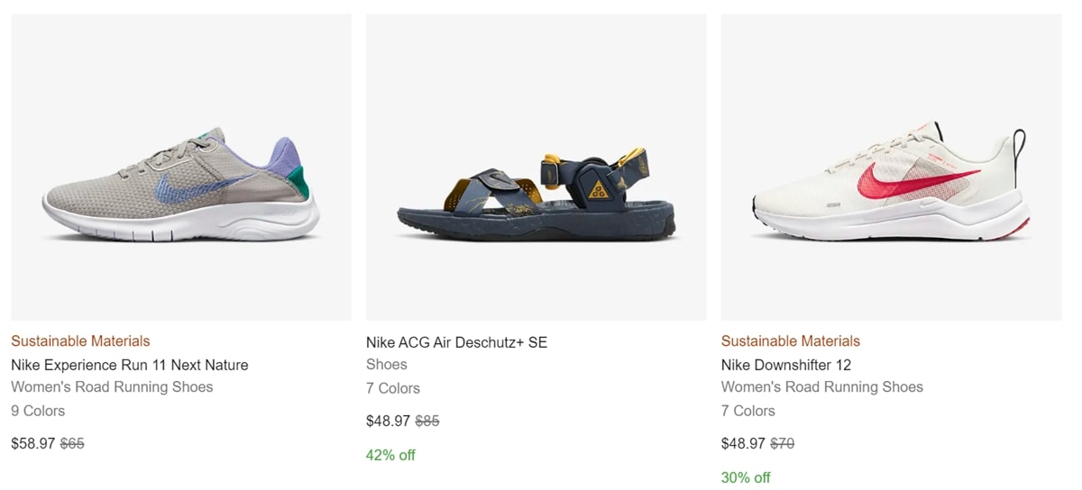 Get 25% extra off running shoes and sandals during Nike's 2002 Cyber Monday sale
