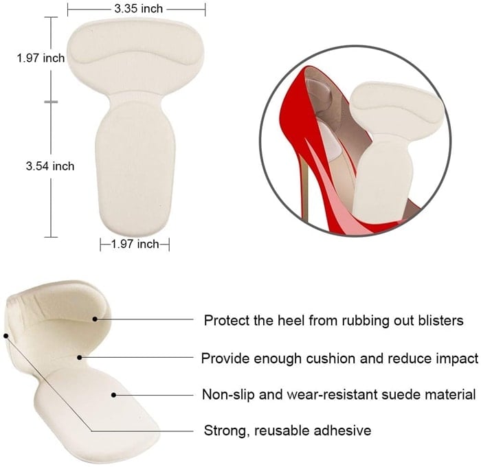 These heel pads stickers and heel cushions are designed for those who have a feet pain, blister or callus, and prevent shoes mangle your feet