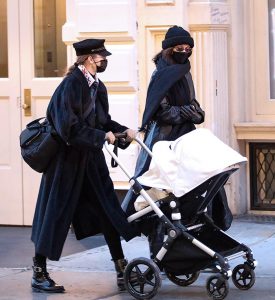 Gigi Hadid's Postpartum Style: Bugaboo Stroller and Dr. Martens Boots