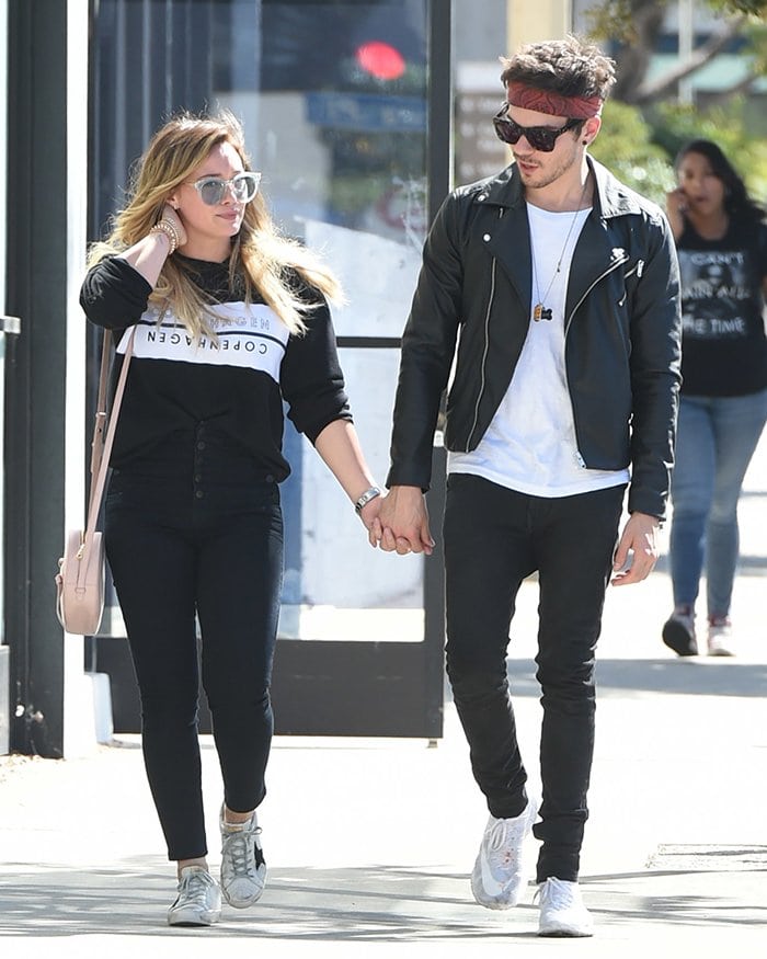 Hilary Duff and Matthew Koma pictured on October 15, 2017 after their brief split