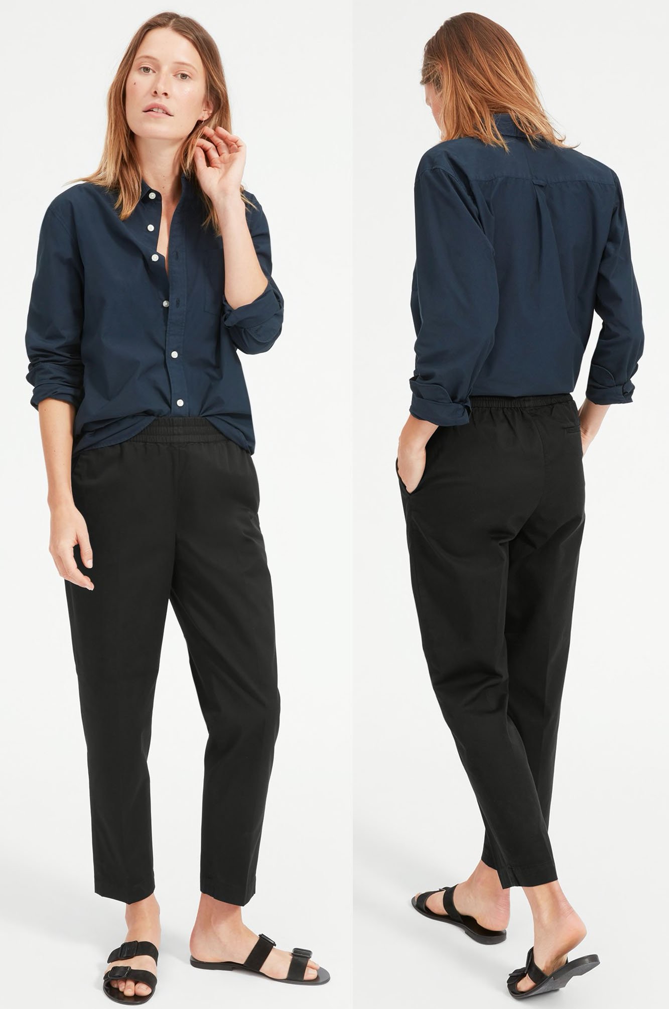 Get your modern essentials like office pants and outerwear from Everlane