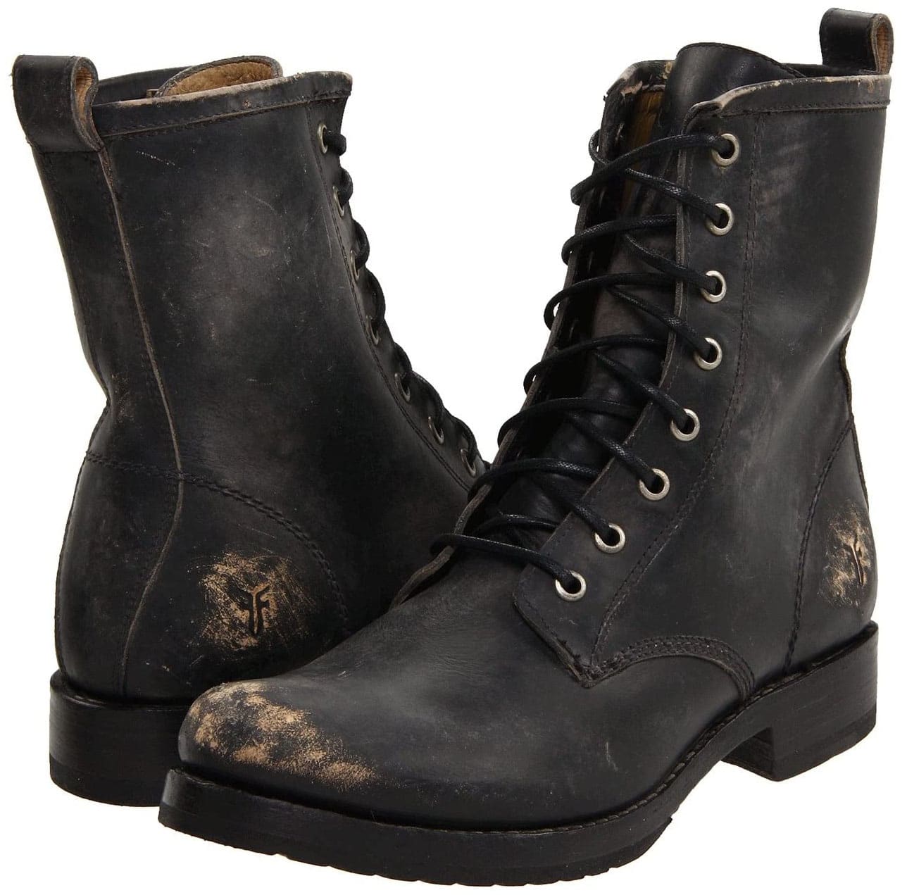 distressed combat boots for women