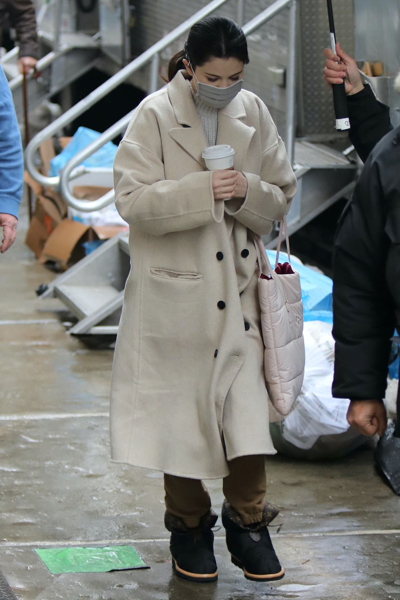 Selena Gomez Films Hulu Comedy Series in Pillow Comfort Ankle Boots