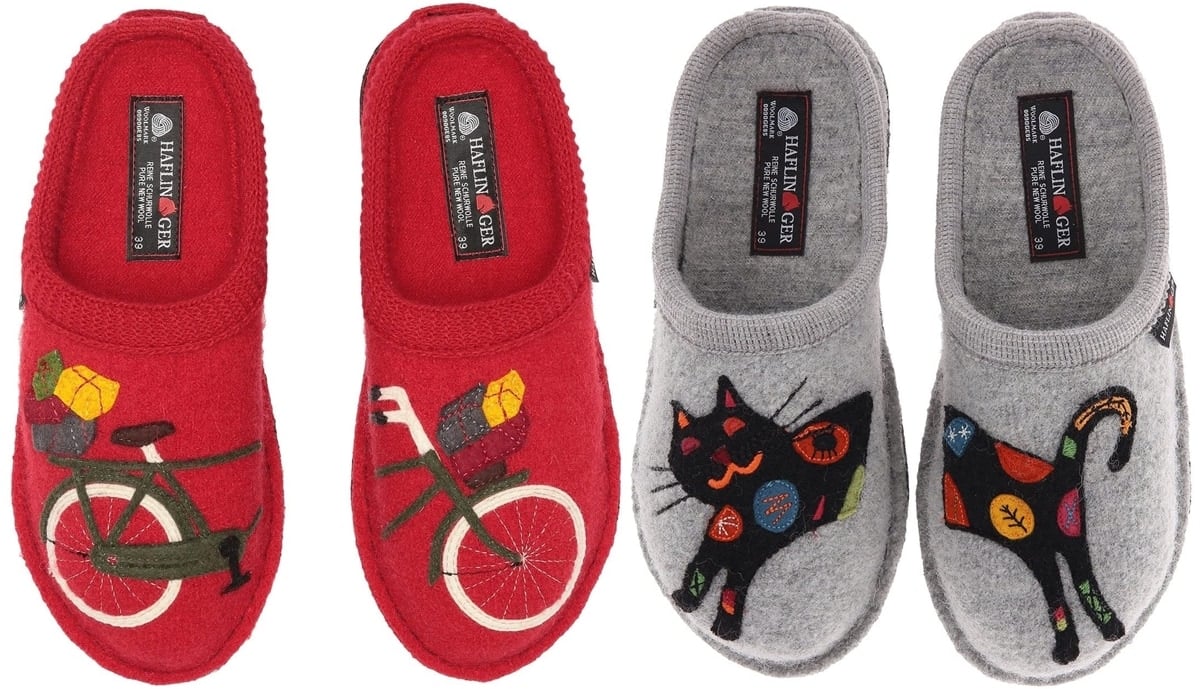 Haflinger is famous for its boiled wool slippers and fun slipper designs