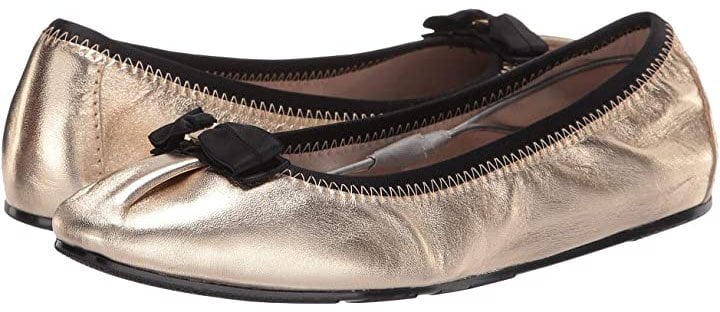 The Salvatore Ferragamo Joy also has comfy round toes and a lightly padded leather footbed