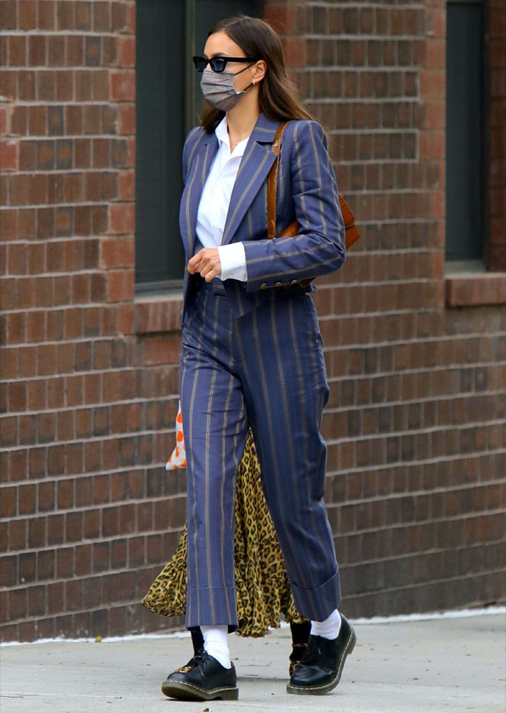 Irina Shayk Adds Punk Vibe To Vivienne Westwood Highwater Suit With Dr ...