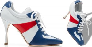 Manolo Blahnik Supports Italian Team With Sporty Tricolor Booties