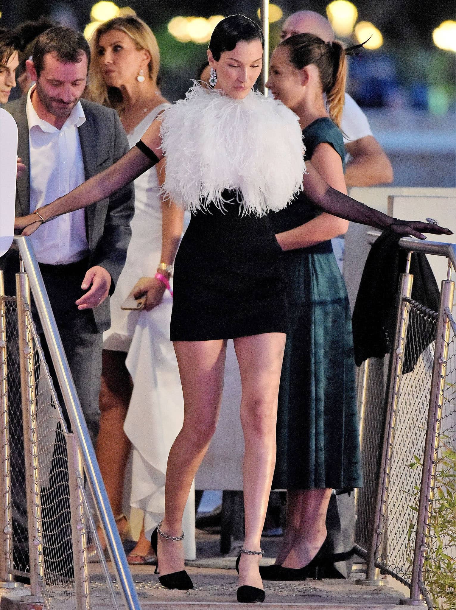 Bella Hadid Stuns in a Dramatic Schiaparelli Gown at Cannes Premiere