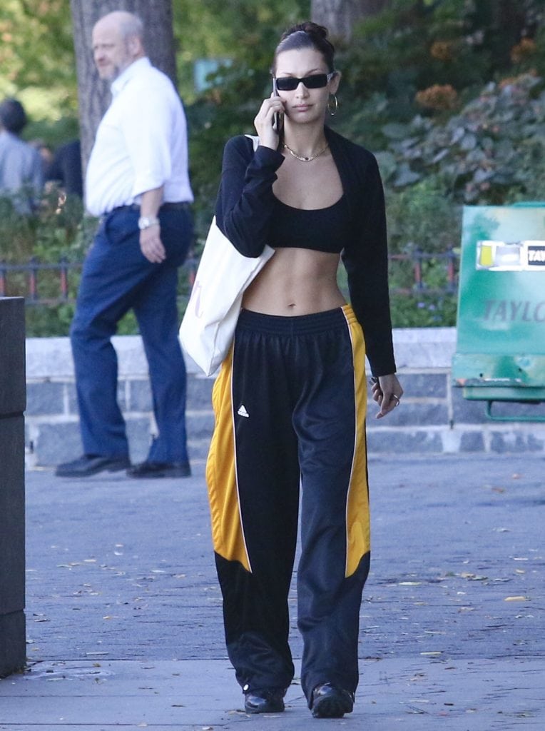 Bella Hadid Skips Fashion Week and Bonds With Brother Anwar in Alo Yoga ...