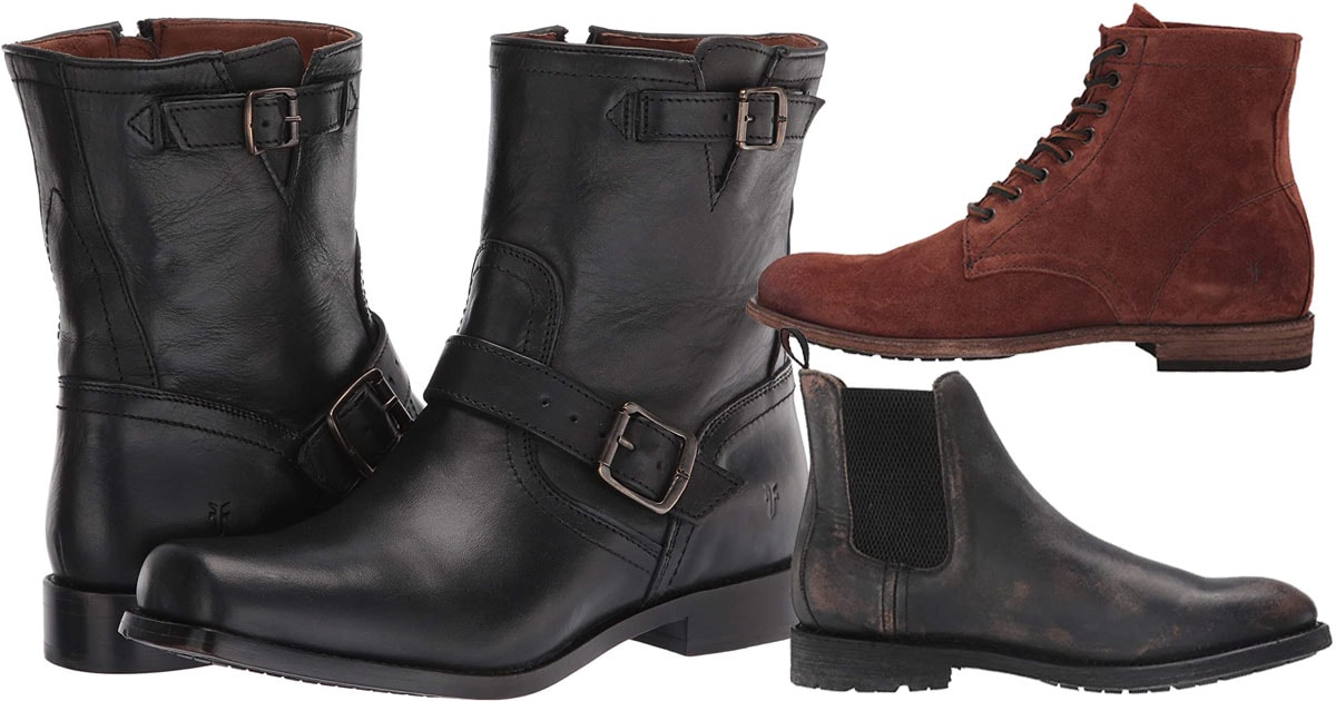 faux leather heeled boots