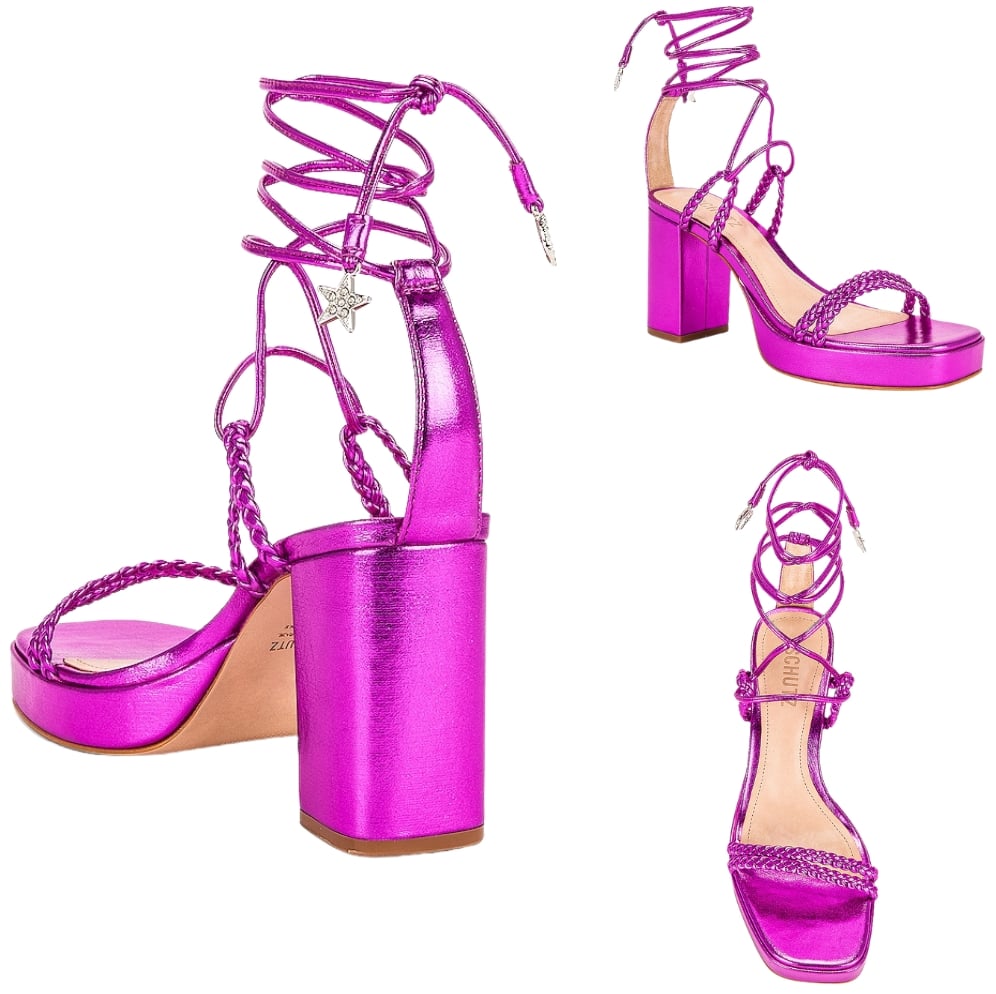 Iridescent Schutz Lunah platforms: A fusion of color and charm