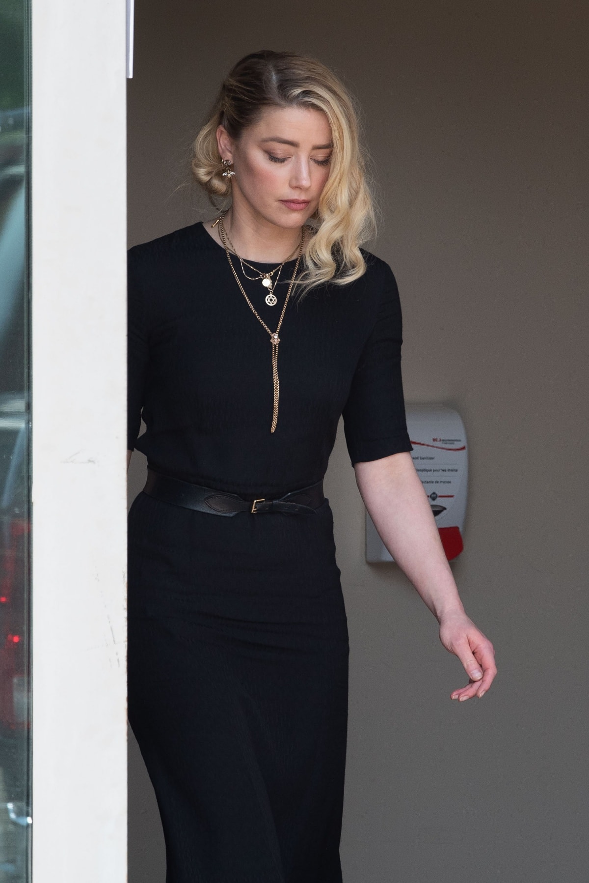 Amber Heard leaving the Fairfax County Courthouse after hearing the verdict